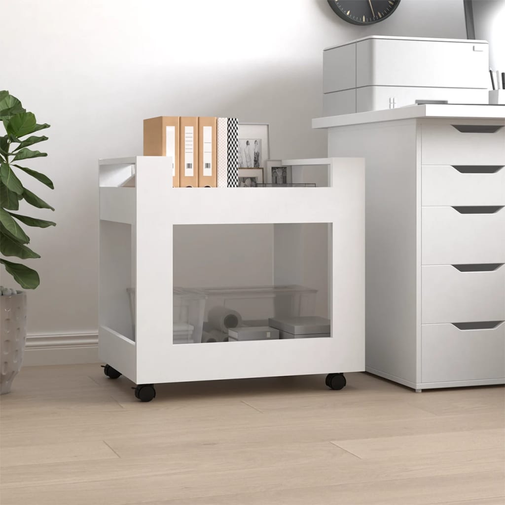 vidaXL Szafka pod biurko, biała, 60x45x60 cm, materiał drewnopochodny