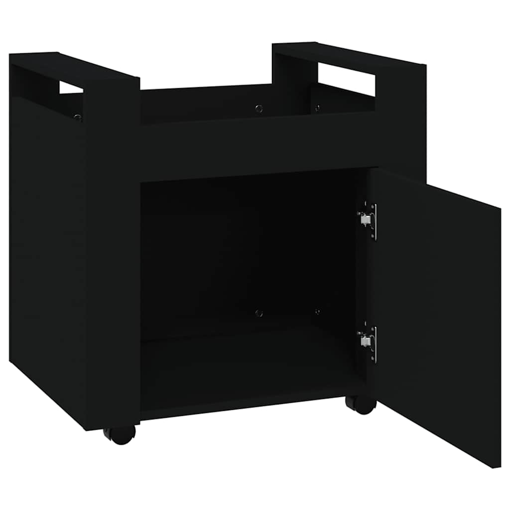 vidaXL Szafka pod biurko, czarna, 60x45x60 cm, materiał drewnopochodny