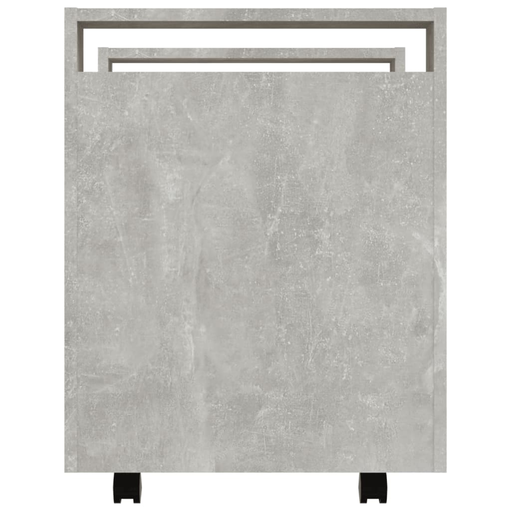 vidaXL Półka pod biurko, betonowa szarość, 60x45x60 cm