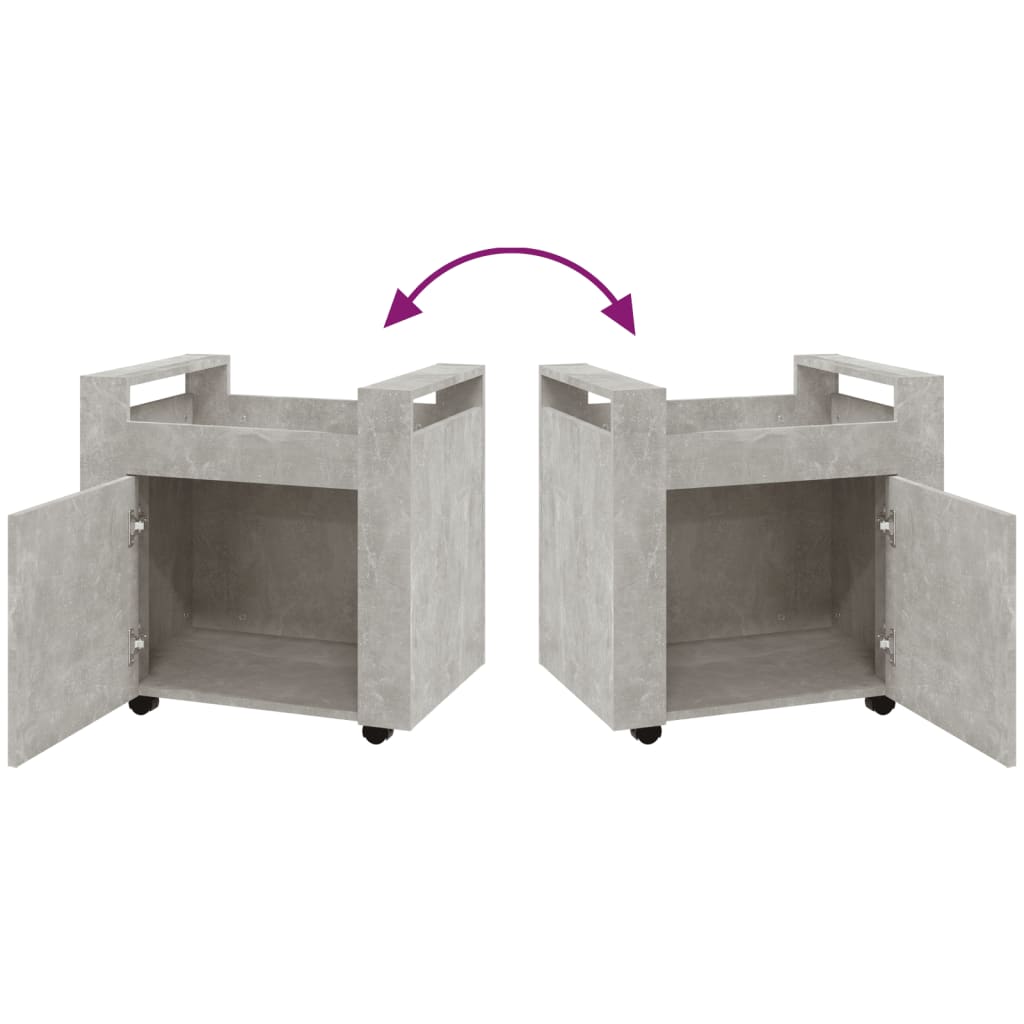 vidaXL Półka pod biurko, betonowa szarość, 60x45x60 cm