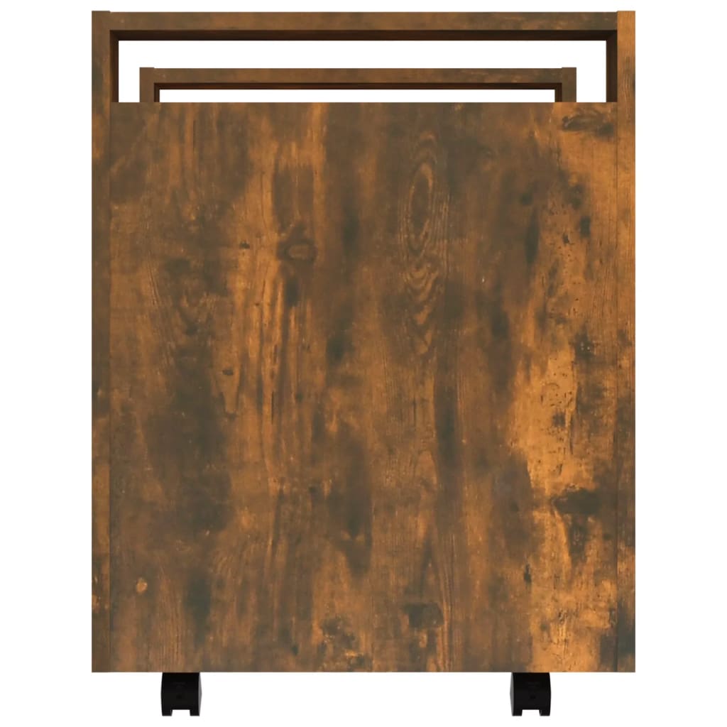 vidaXL Półka pod biurko, przydymiony dąb, 60x45x60 cm
