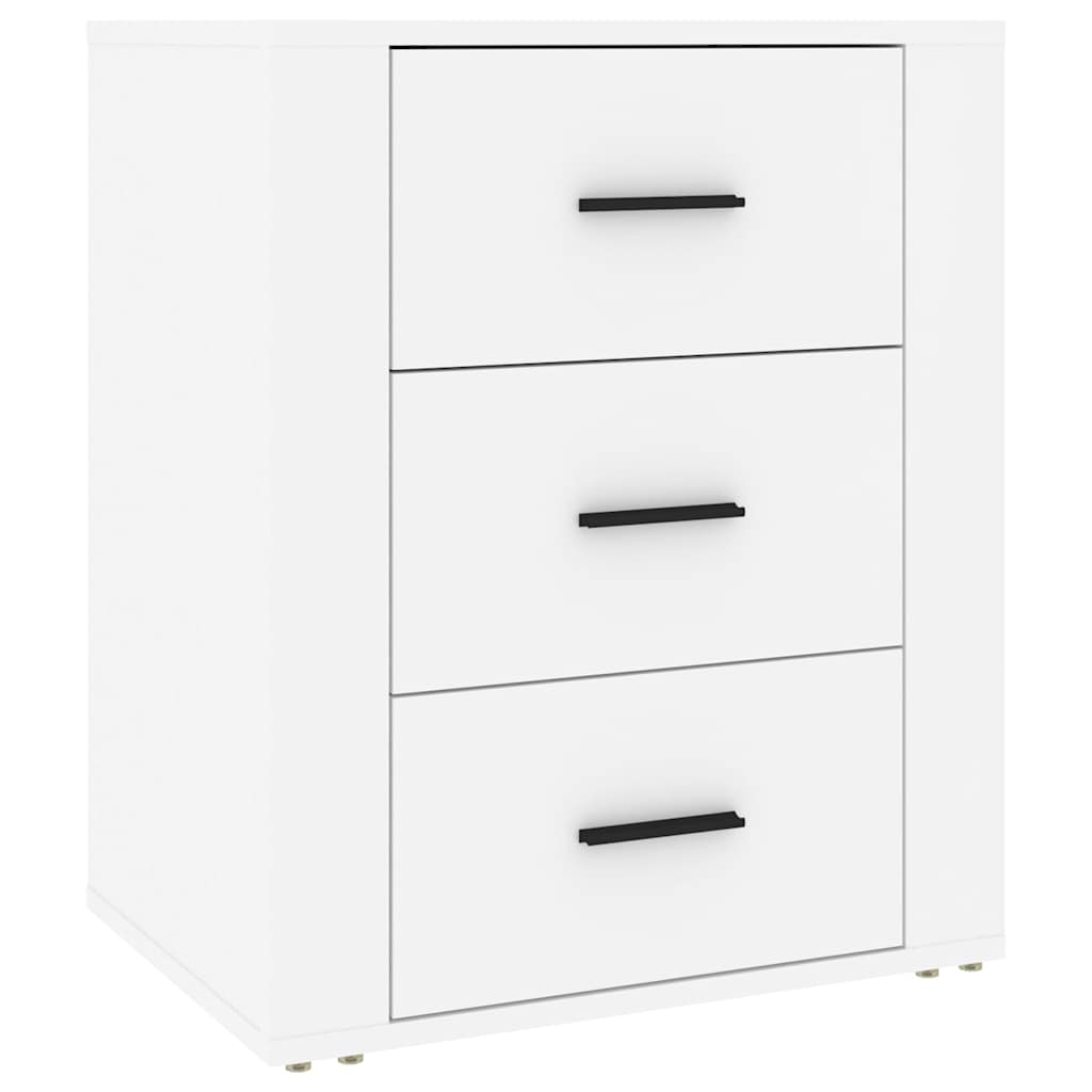 vidaXL Szafka nocna, biała, 50x36x60 cm, materiał drewnopochodny