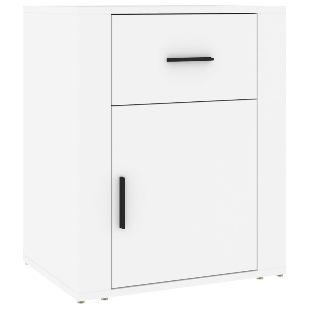 vidaXL Szafka nocna, biała, 50x36x60 cm, materiał drewnopochodny
