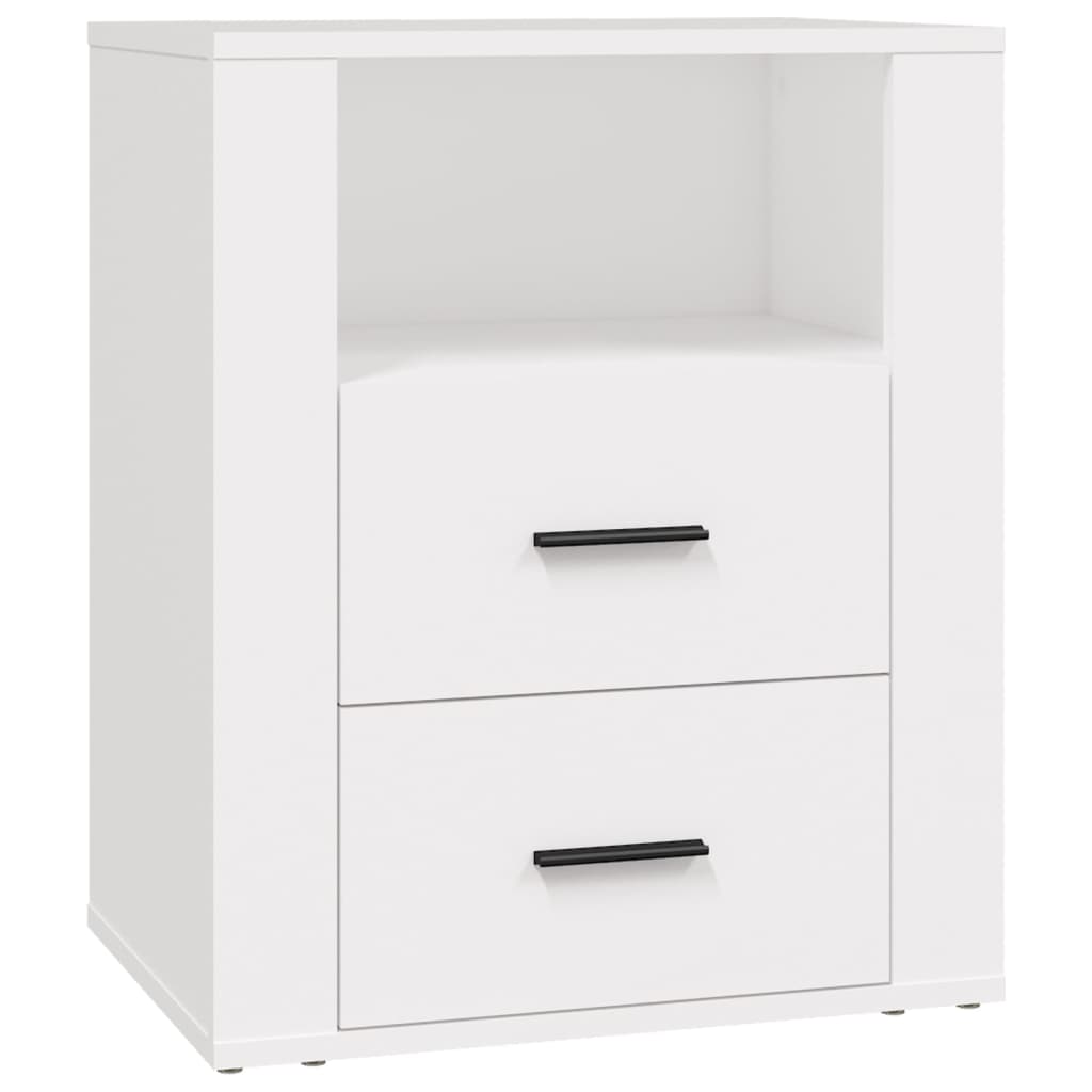 vidaXL Szafka nocna, biała, 50x36x60 cm, materiał drewnopochodny