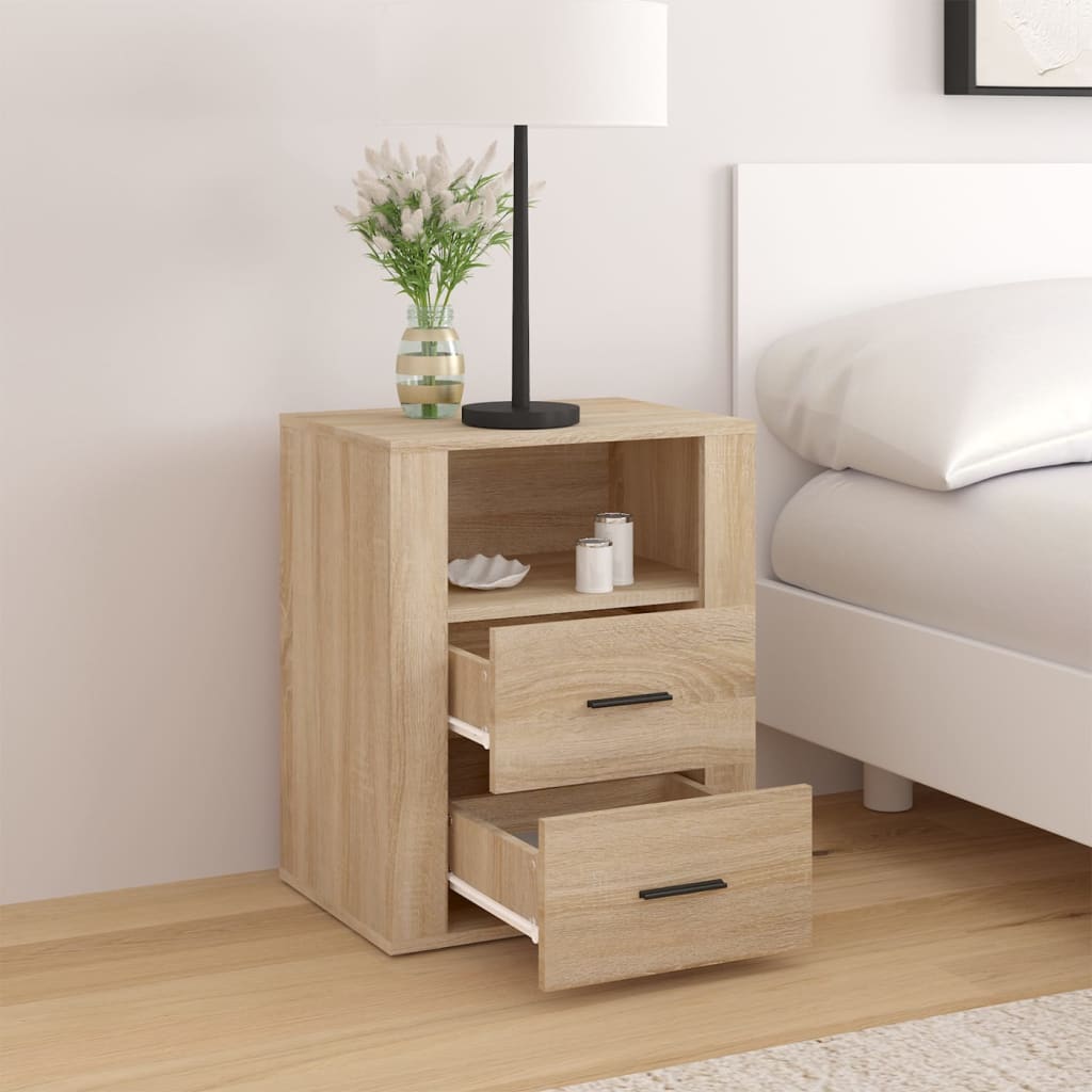 vidaXL Szafka nocna, dąb sonoma, 50x36x60 cm, materiał drewnopochodny