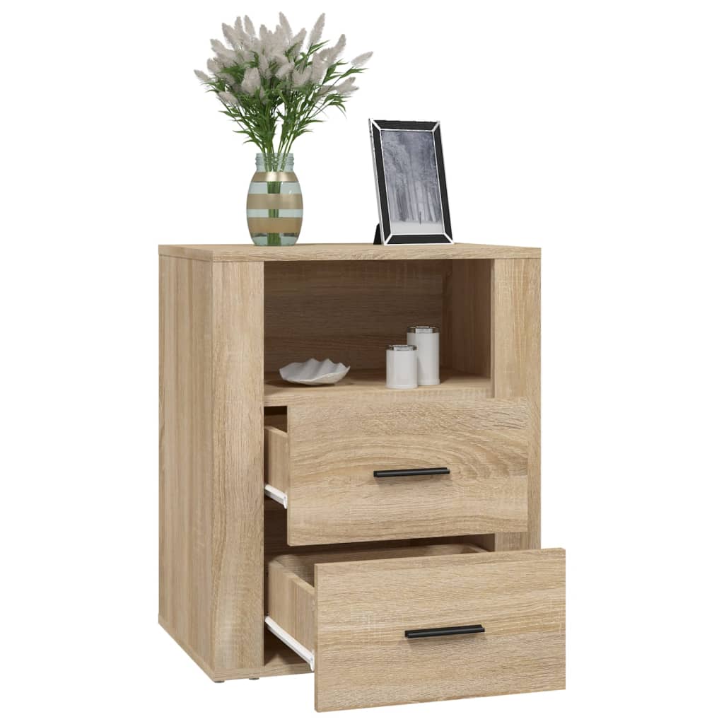 vidaXL Szafka nocna, dąb sonoma, 50x36x60 cm, materiał drewnopochodny