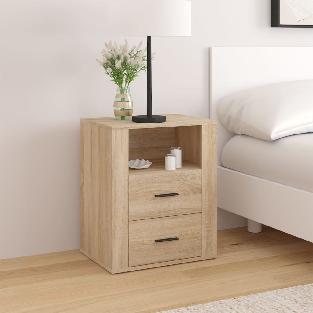 vidaXL Szafka nocna, dąb sonoma, 50x36x60 cm, materiał drewnopochodny