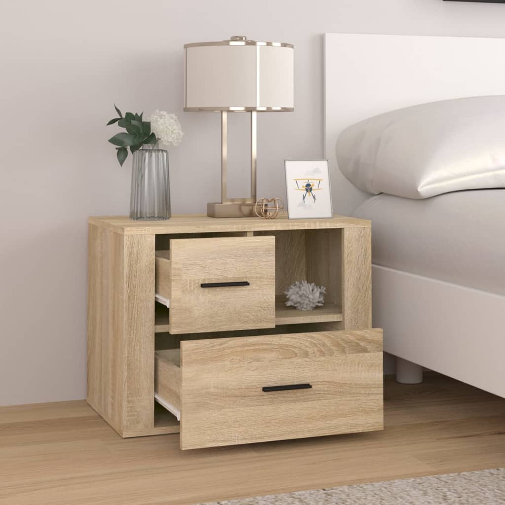 vidaXL Szafka nocna, dąb sonoma, 60x36x45 cm, materiał drewnopochodny