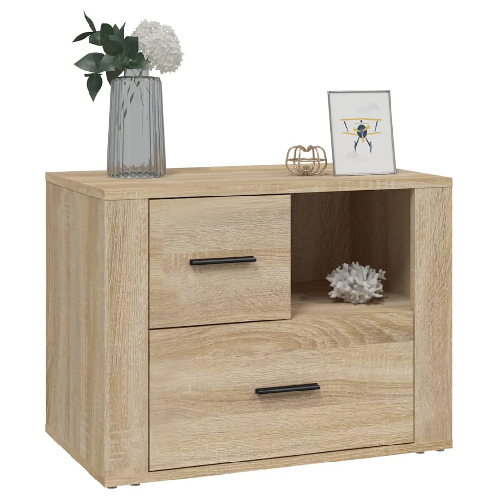 vidaXL Szafka nocna, dąb sonoma, 60x36x45 cm, materiał drewnopochodny