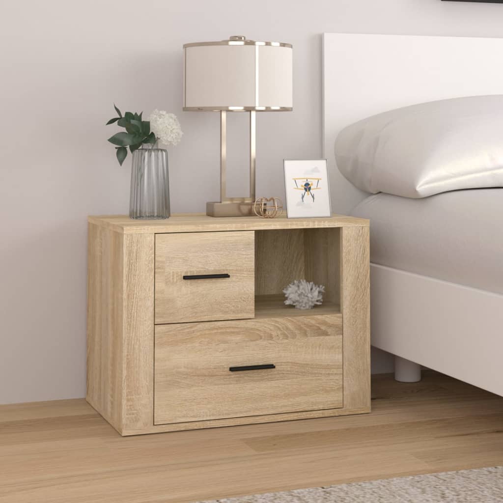 vidaXL Szafka nocna, dąb sonoma, 60x36x45 cm, materiał drewnopochodny
