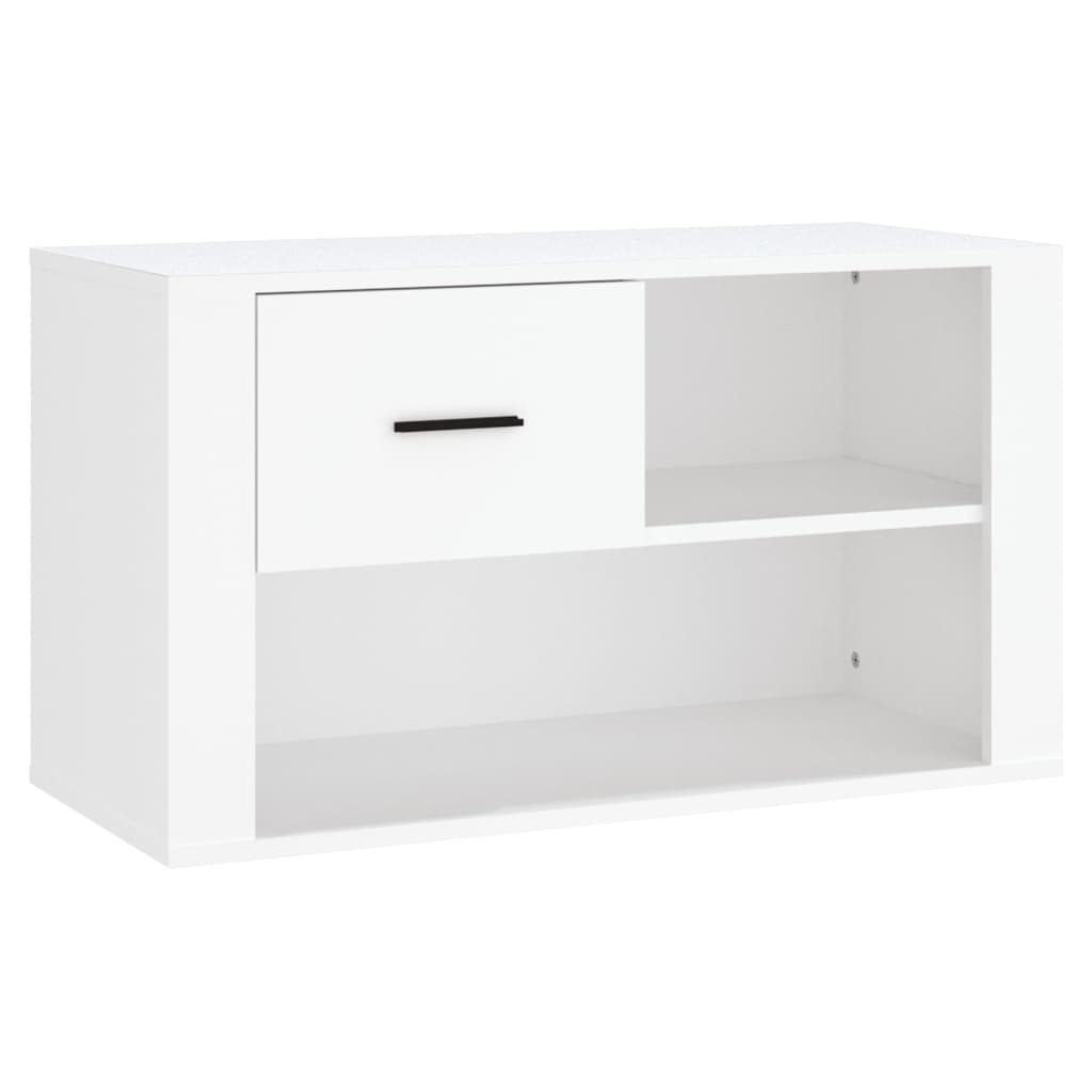 vidaXL Szafka na buty, biały, 80x35x45 cm, materiał drewnopochodny