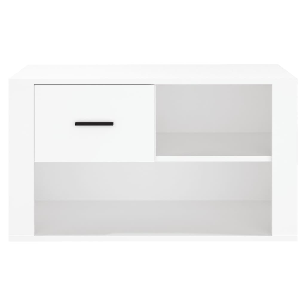 vidaXL Szafka na buty, biały, 80x35x45 cm, materiał drewnopochodny