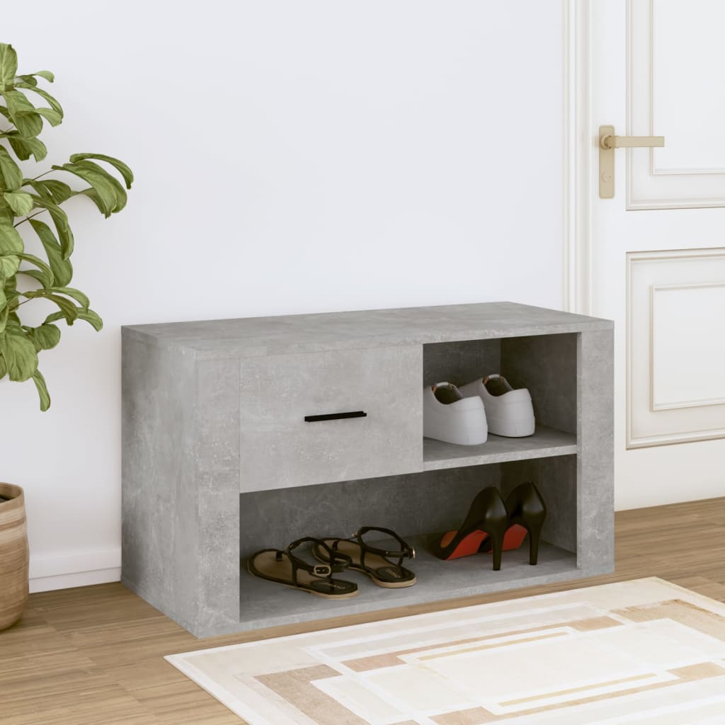 vidaXL Szafka na buty, szarość betonu, 80x35x45 cm