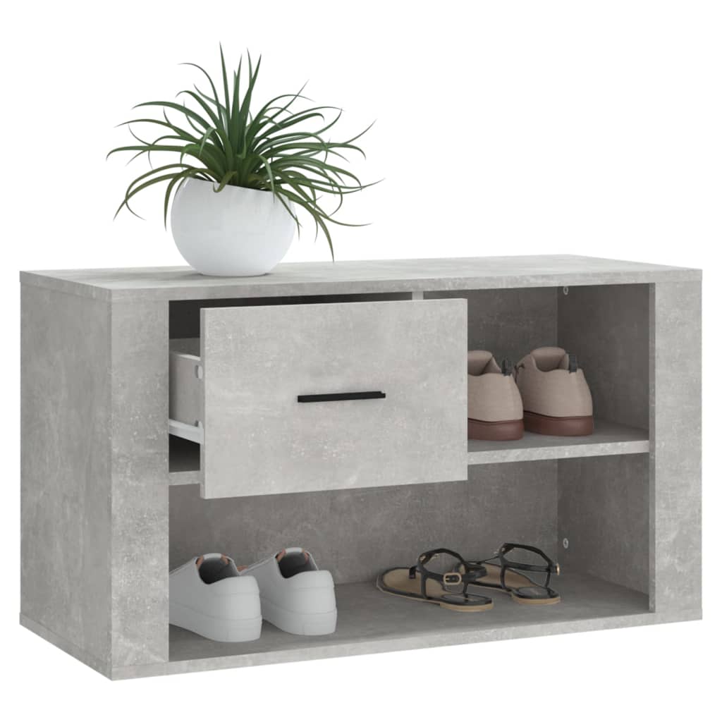 vidaXL Szafka na buty, szarość betonu, 80x35x45 cm