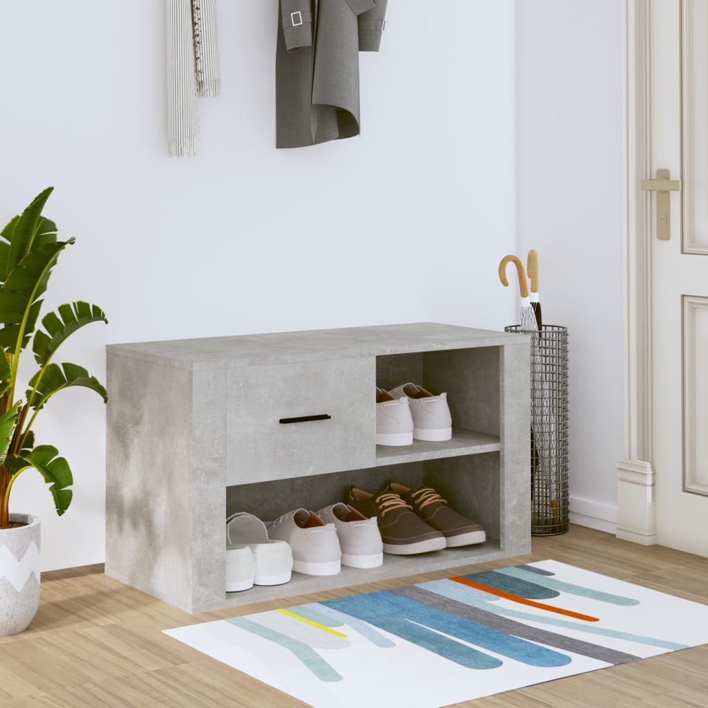 vidaXL Szafka na buty, szarość betonu, 80x35x45 cm