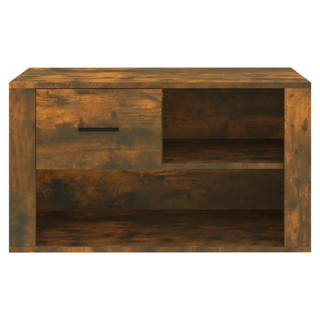 vidaXL Szafka na buty, przydymiony dąb, 80x35x45 cm