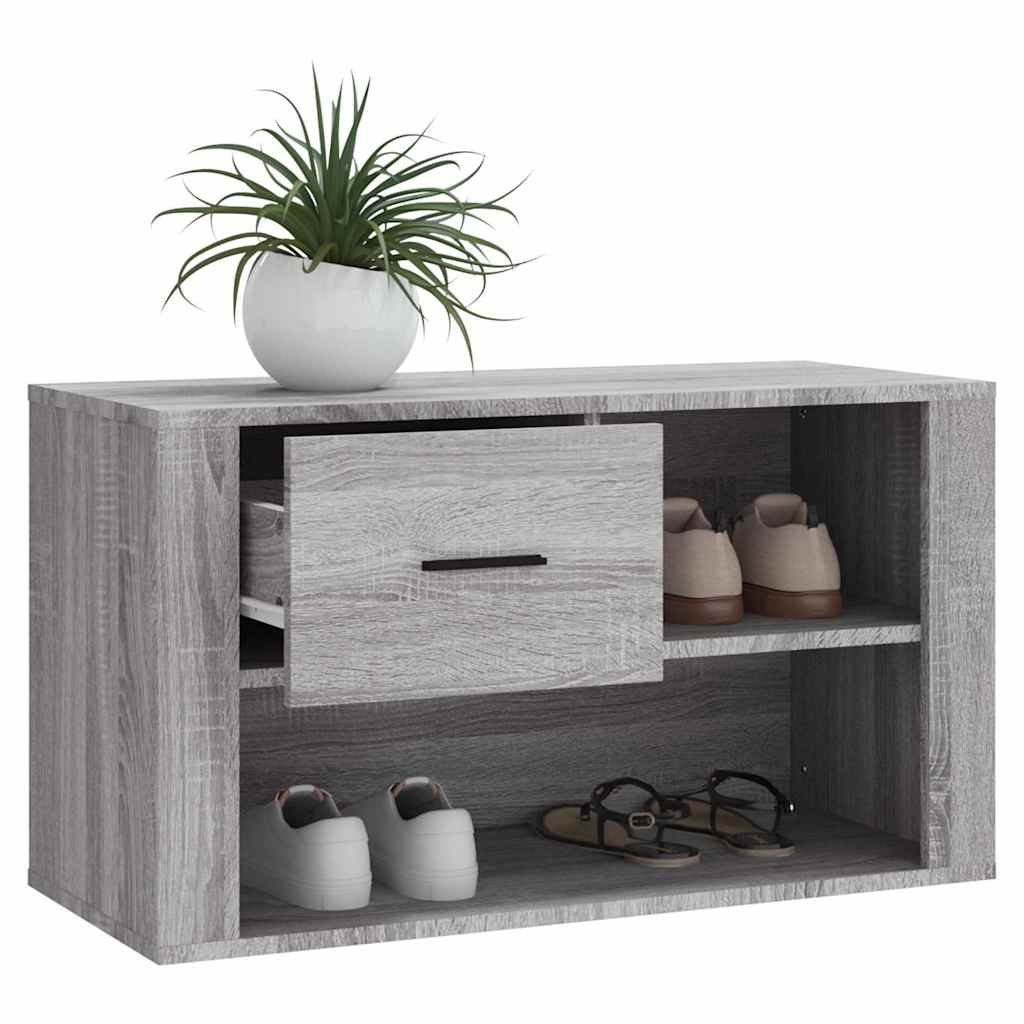 vidaXL Szafka na buty, szary dąb sonoma, 80x35x45 cm