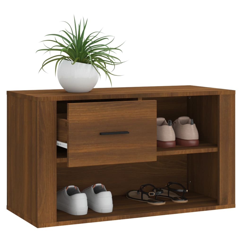 vidaXL Szafka na buty, brązowy dąb, 80x35x45 cm