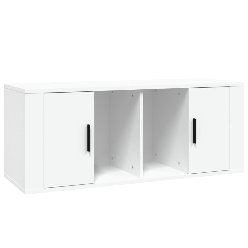 vidaXL Szafka pod TV, biała, 100x35x40 cm, materiał drewnopochodny