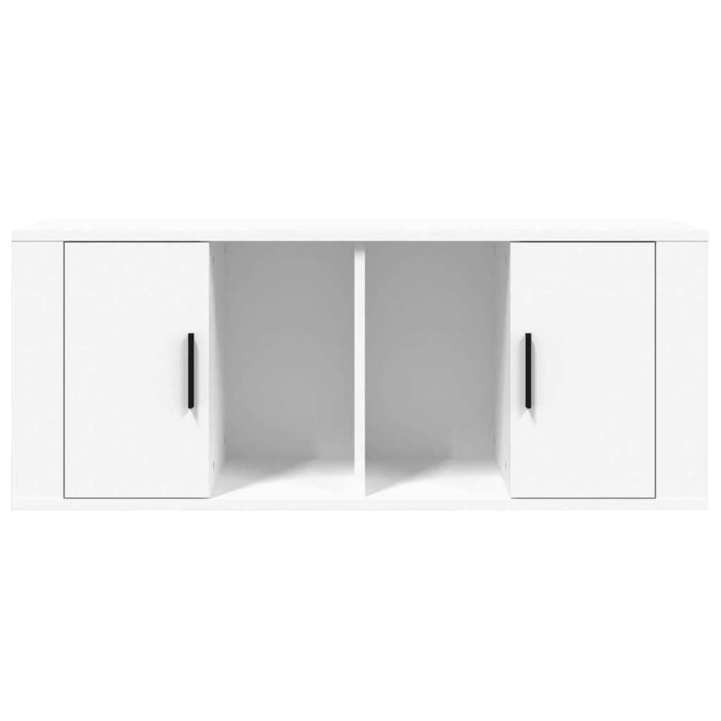 vidaXL Szafka pod TV, biała, 100x35x40 cm, materiał drewnopochodny