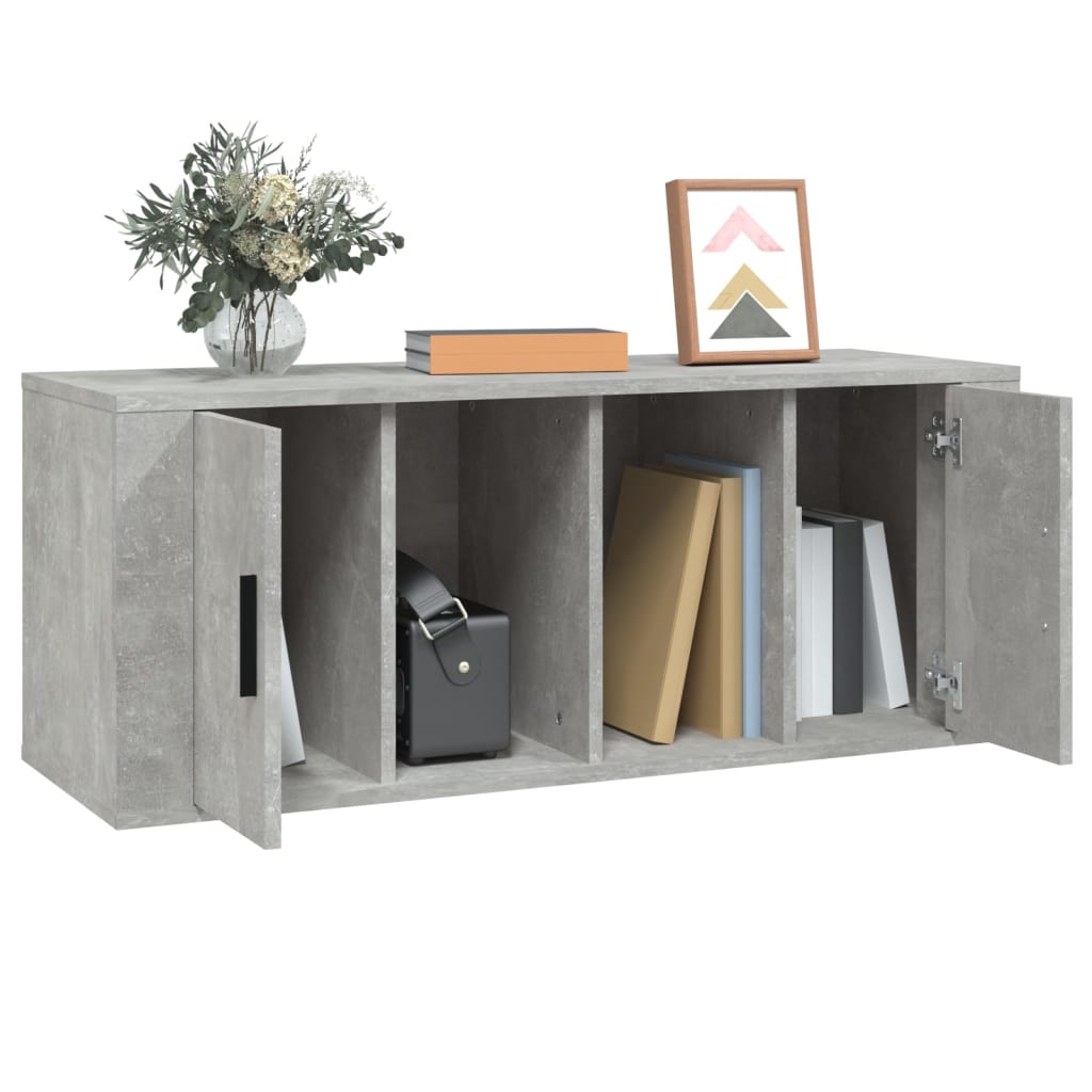 vidaXL Szafka pod TV, szarość betonu, 100x35x40 cm