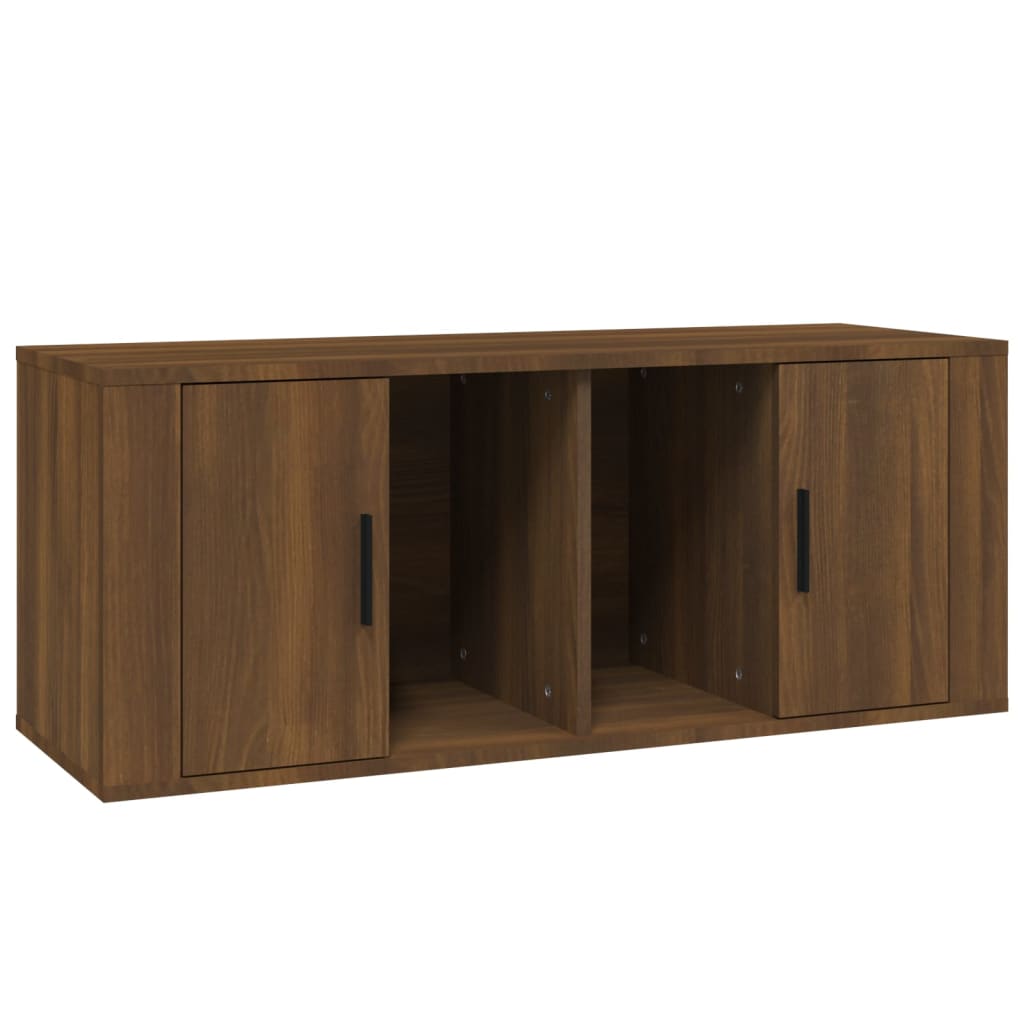 vidaXL Szafka pod telewizor, brązowy dąb, 100x35x40 cm