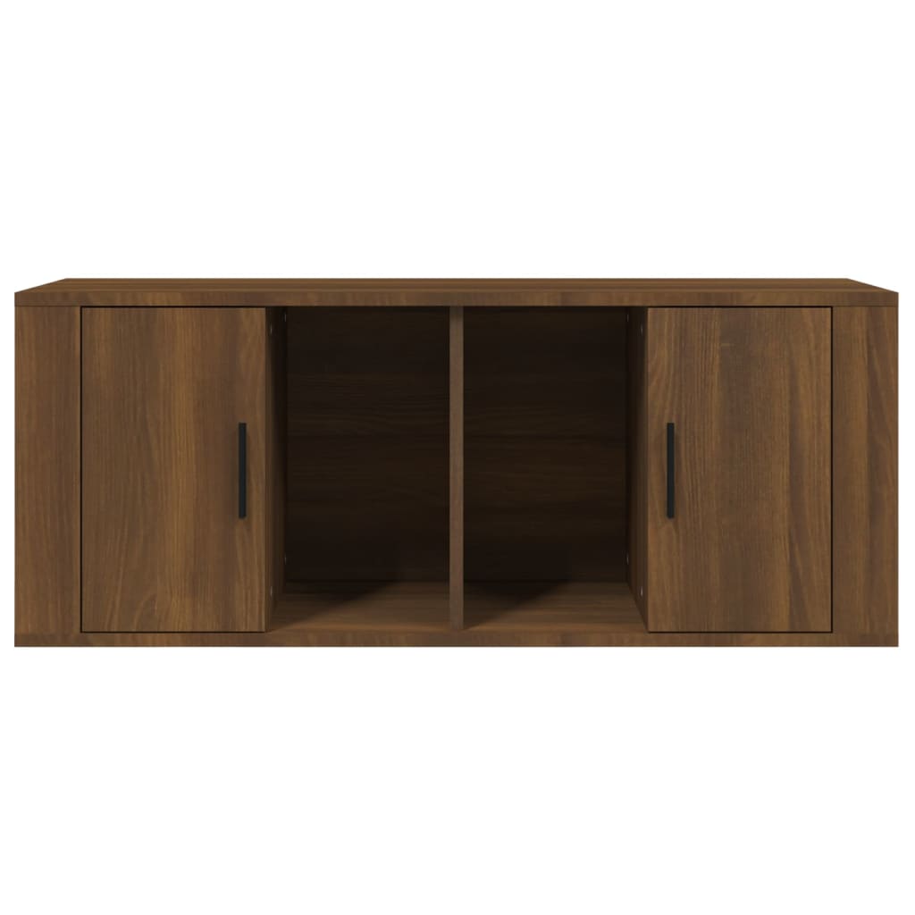 vidaXL Szafka pod telewizor, brązowy dąb, 100x35x40 cm