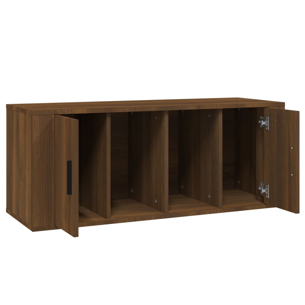 vidaXL Szafka pod telewizor, brązowy dąb, 100x35x40 cm