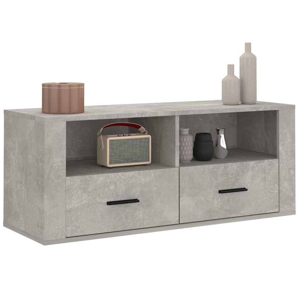 vidaXL Szafka pod TV, szarość betonu, 100x35x40 cm