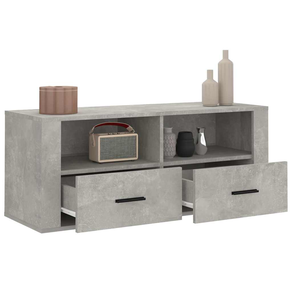 vidaXL Szafka pod TV, szarość betonu, 100x35x40 cm