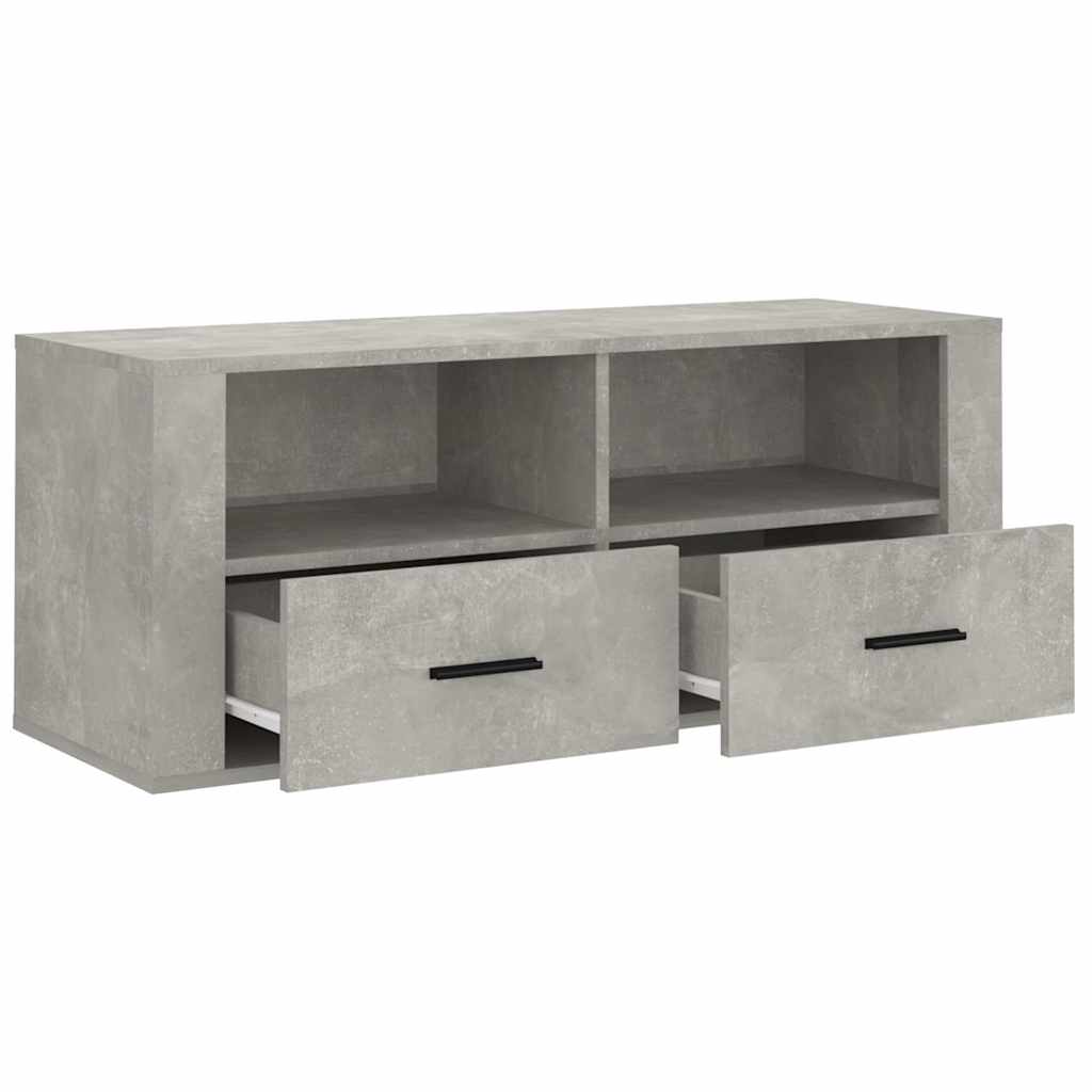 vidaXL Szafka pod TV, szarość betonu, 100x35x40 cm