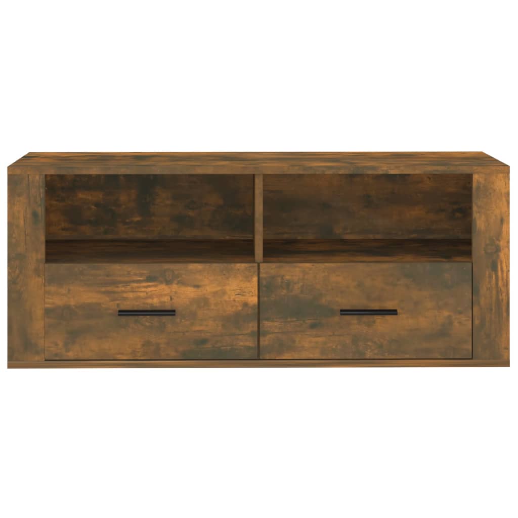 vidaXL Szafka pod telewizor, przydymiony dąb, 100x35x40 cm