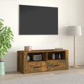 vidaXL Szafka pod telewizor, przydymiony dąb, 100x35x40 cm