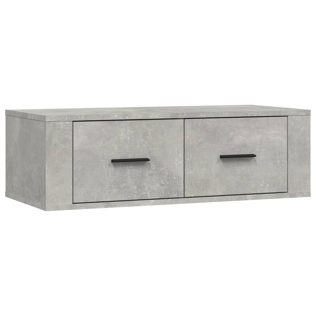 vidaXL Wisząca szafka TV, szarość betonu, 80x36x25 cm