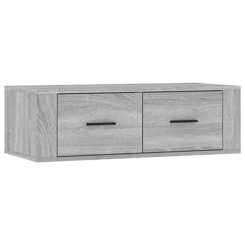 vidaXL Wisząca szafka pod TV, szary dąb sonoma, 80x36x25 cm