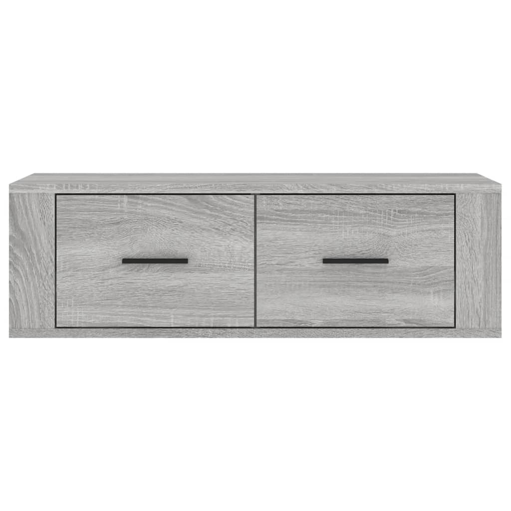 vidaXL Wisząca szafka pod TV, szary dąb sonoma, 80x36x25 cm