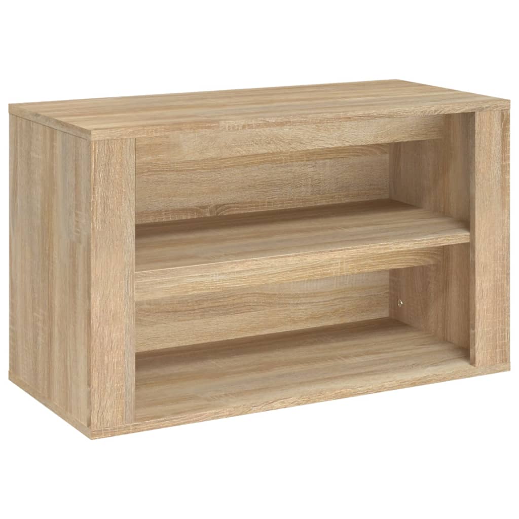 vidaXL Półka na buty, dąb sonoma, 75x35x45 cm, materiał drewnopochodny