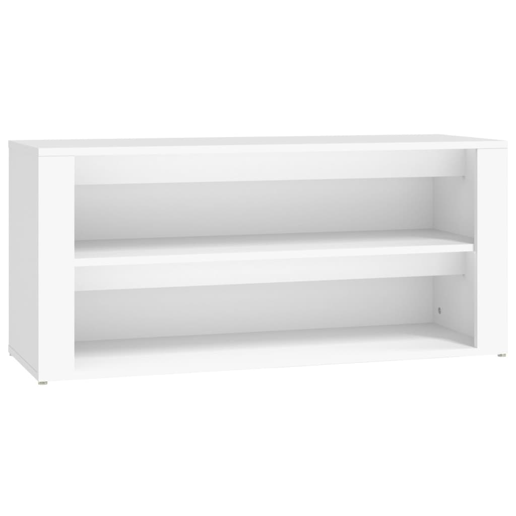 vidaXL Półka na buty, biała, 100x35x45 cm