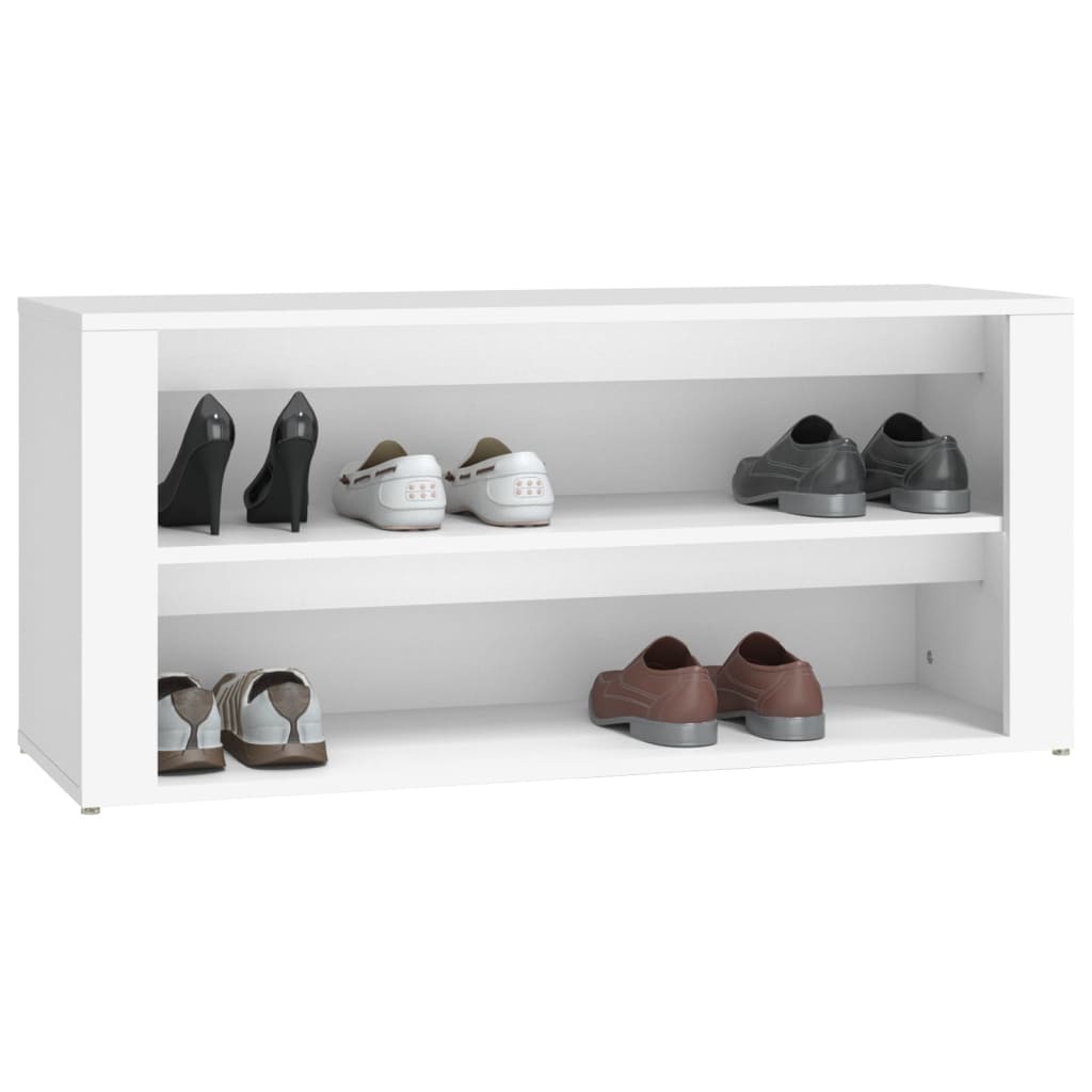 vidaXL Półka na buty, biała, 100x35x45 cm