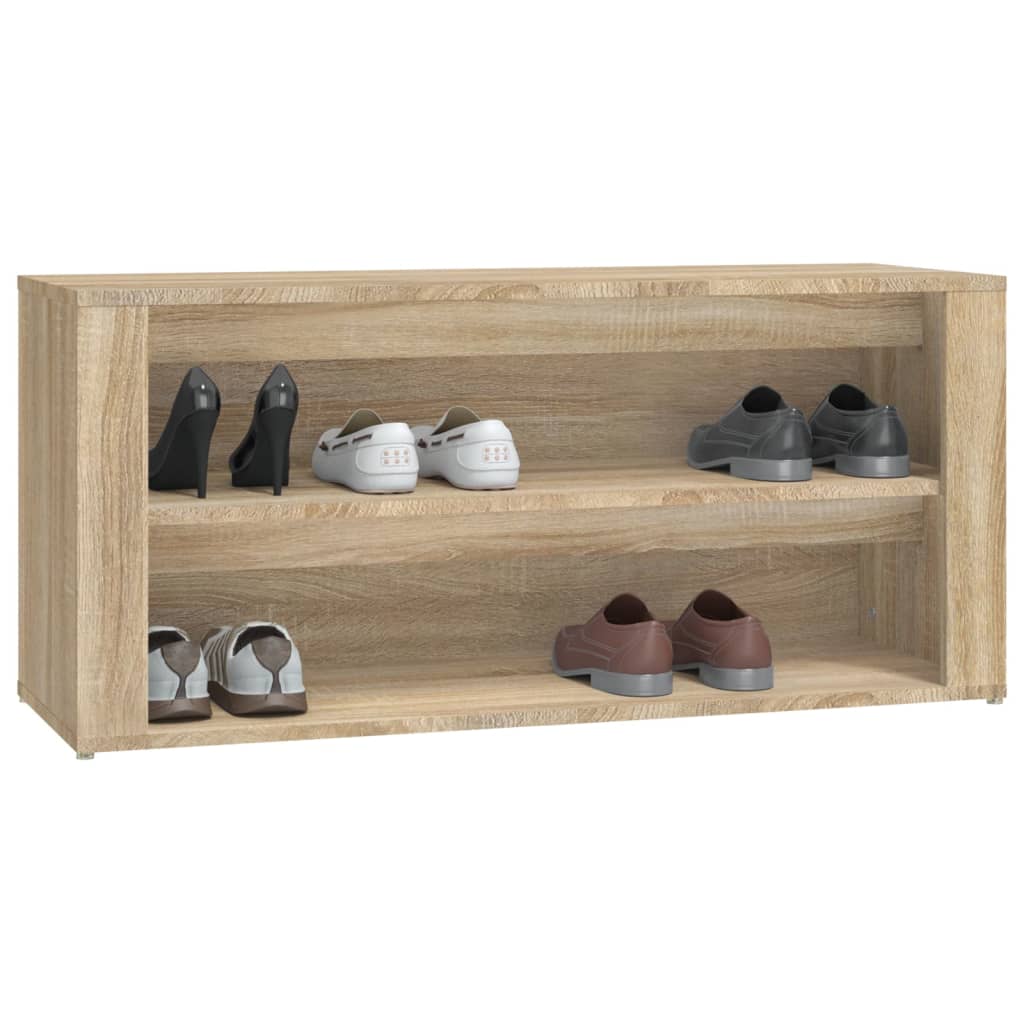 vidaXL Półka na buty, dąb sonoma, 100x35x45cm, materiał drewnopochodny