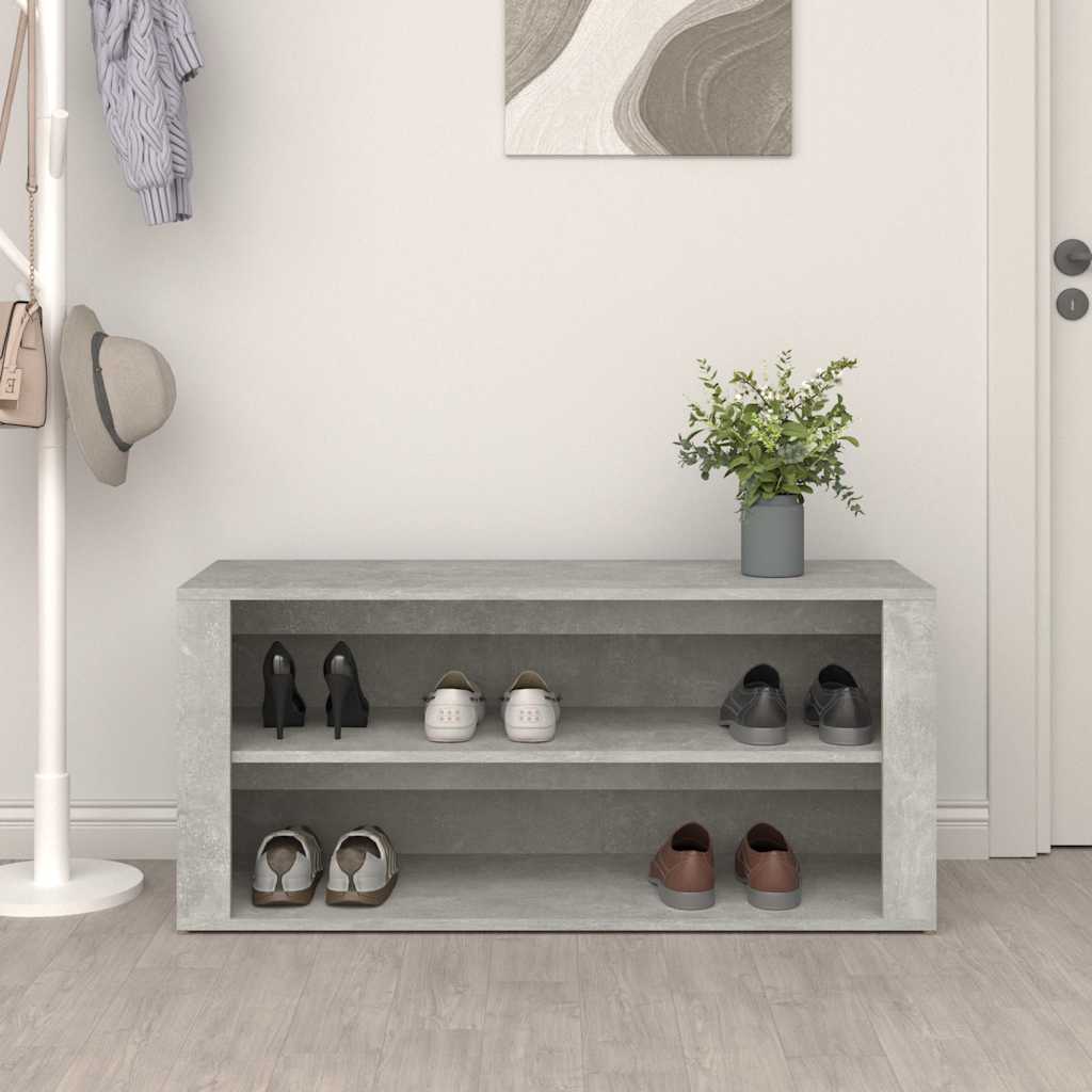 vidaXL Półka na buty, betonowa szarość, 100x35x45 cm