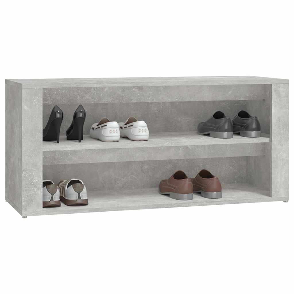 vidaXL Półka na buty, betonowa szarość, 100x35x45 cm