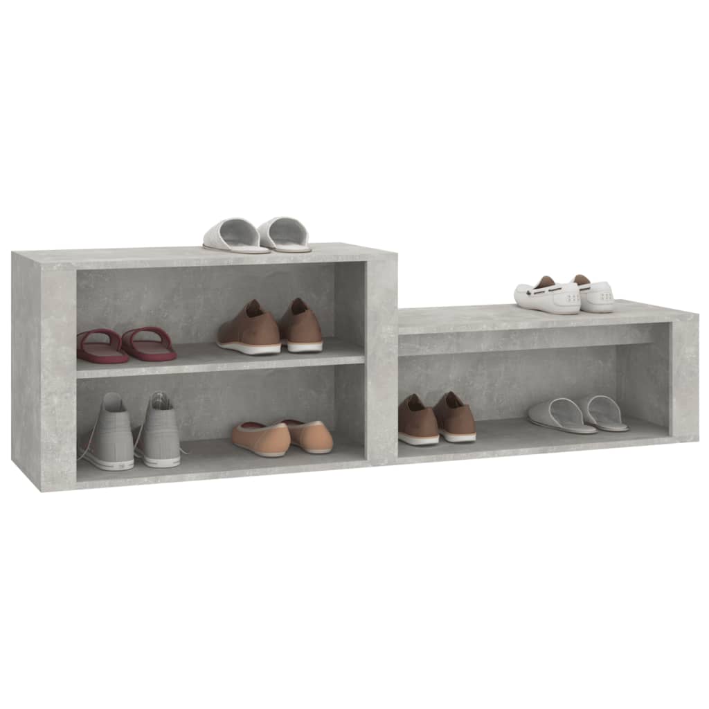 vidaXL Szafka na buty, szarość betonu, 150x35x45 cm