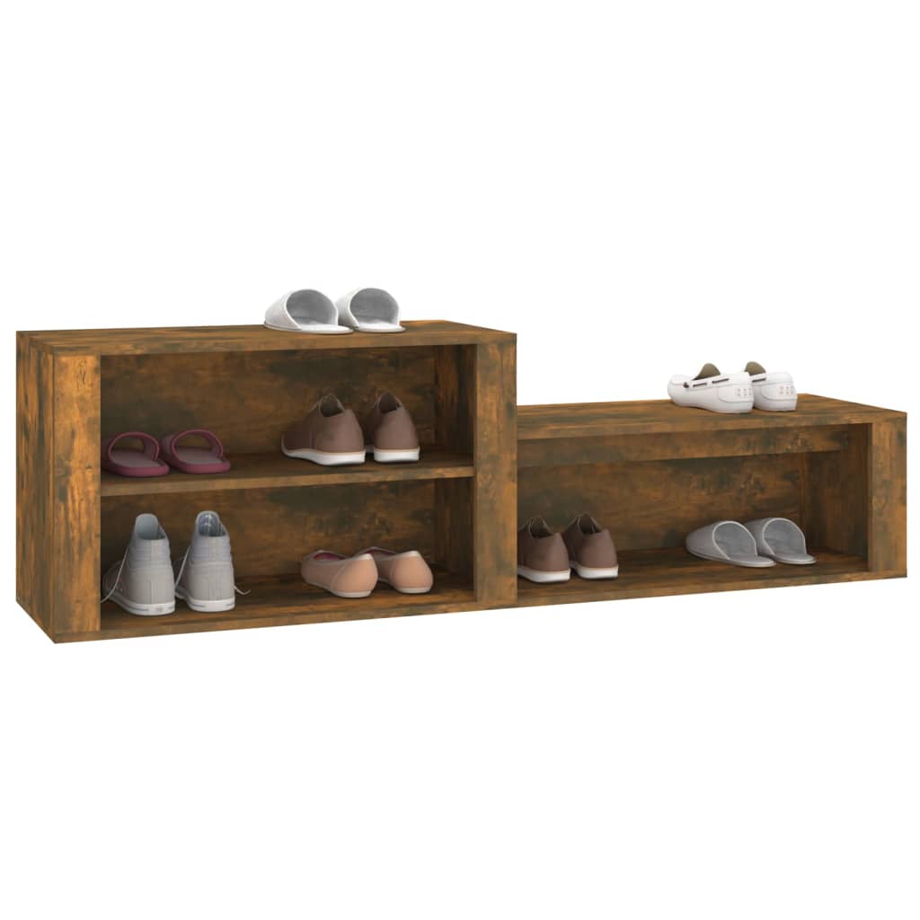 vidaXL Półka na buty, przydymiony dąb, 150x35x45 cm