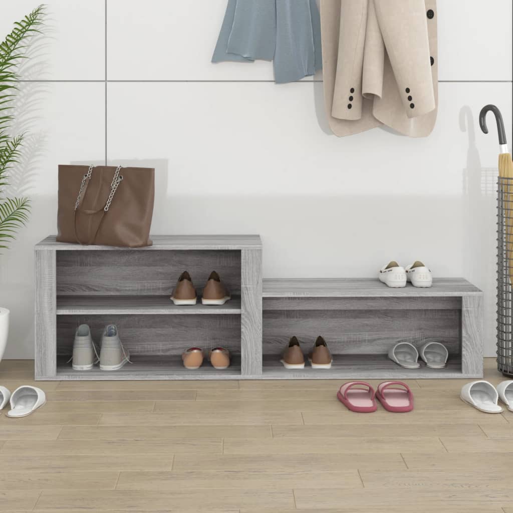 vidaXL Szafka na buty, szary dąb sonoma, 150x35x45 cm