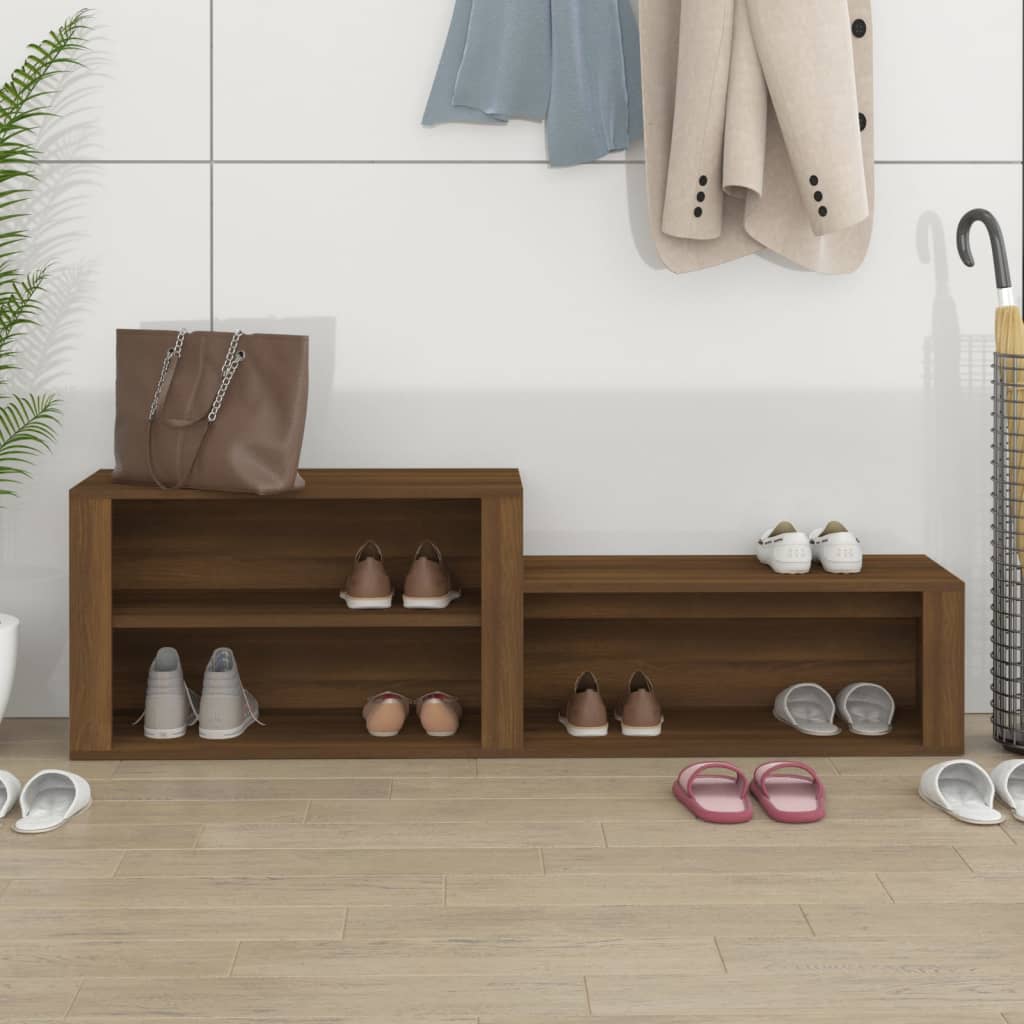 vidaXL Półka na buty, brązowy dąb, 150x35x45 cm