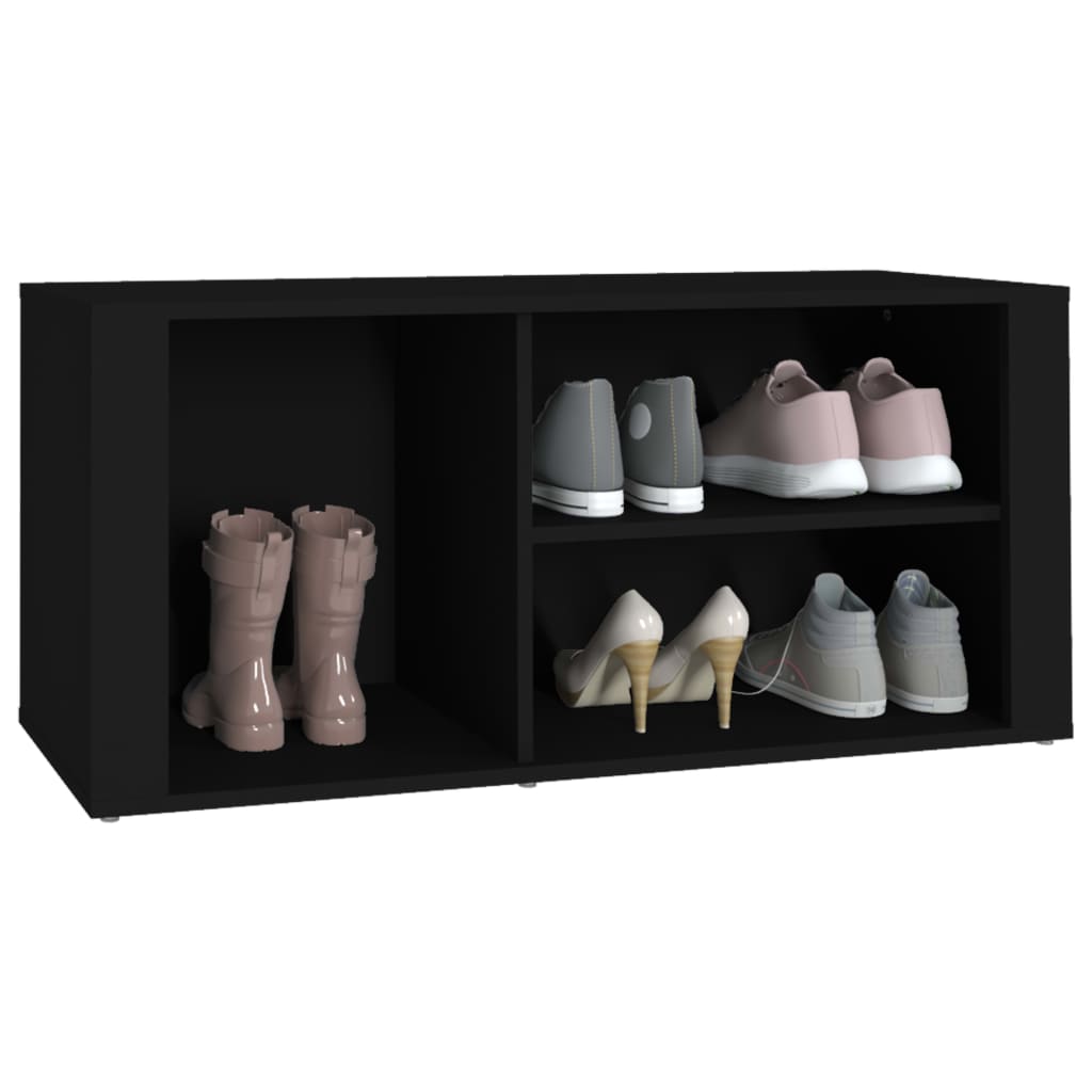 vidaXL Szafka na buty, czarna, 100x35x45 cm, materiał drewnopochodny