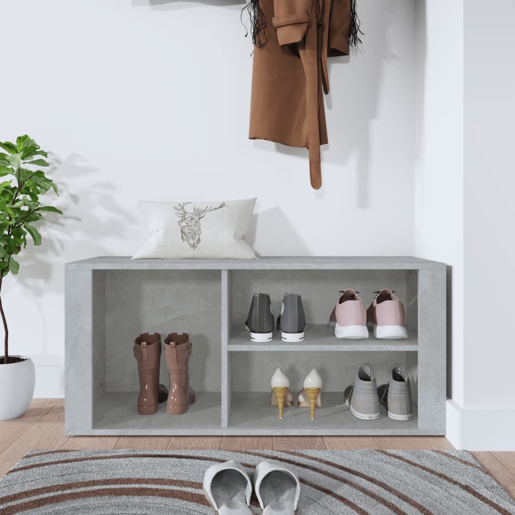 vidaXL Szafka na buty, szarość betonu, 100x35x45 cm