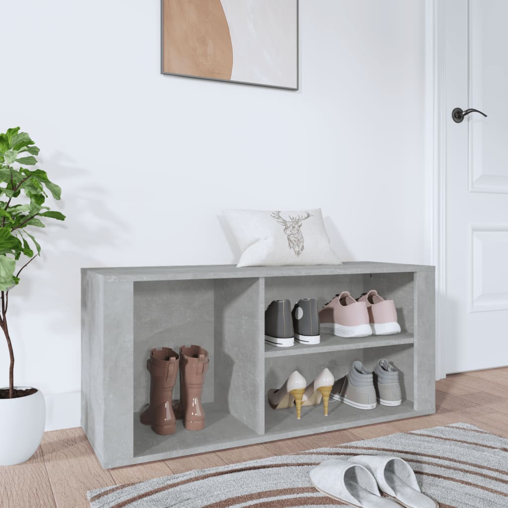 vidaXL Szafka na buty, szarość betonu, 100x35x45 cm