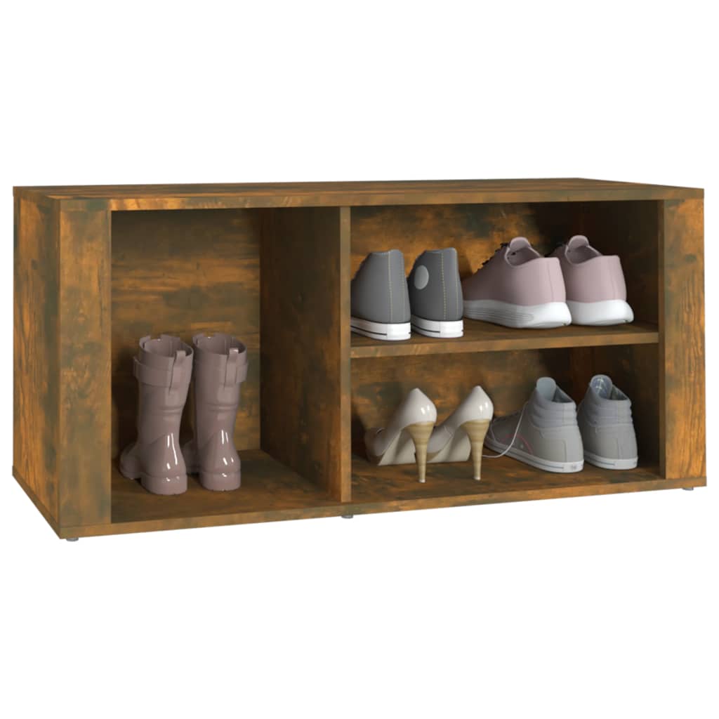 vidaXL Półka na buty, przydymiony dąb, 100x35x45 cm